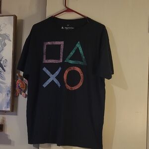 Sony Black Tee with Multicolor PlayStation Symbols Xl